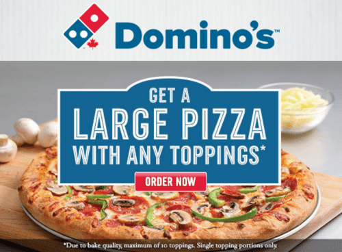 dominos toppings pricing