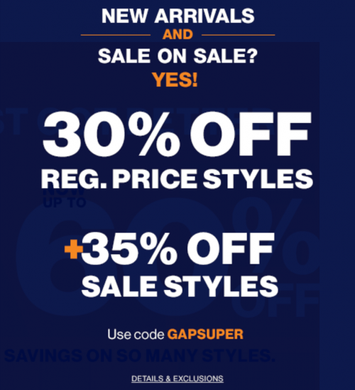 Gap Canada Coupon Code Sale Save 30 Off Regular Price Styles + An