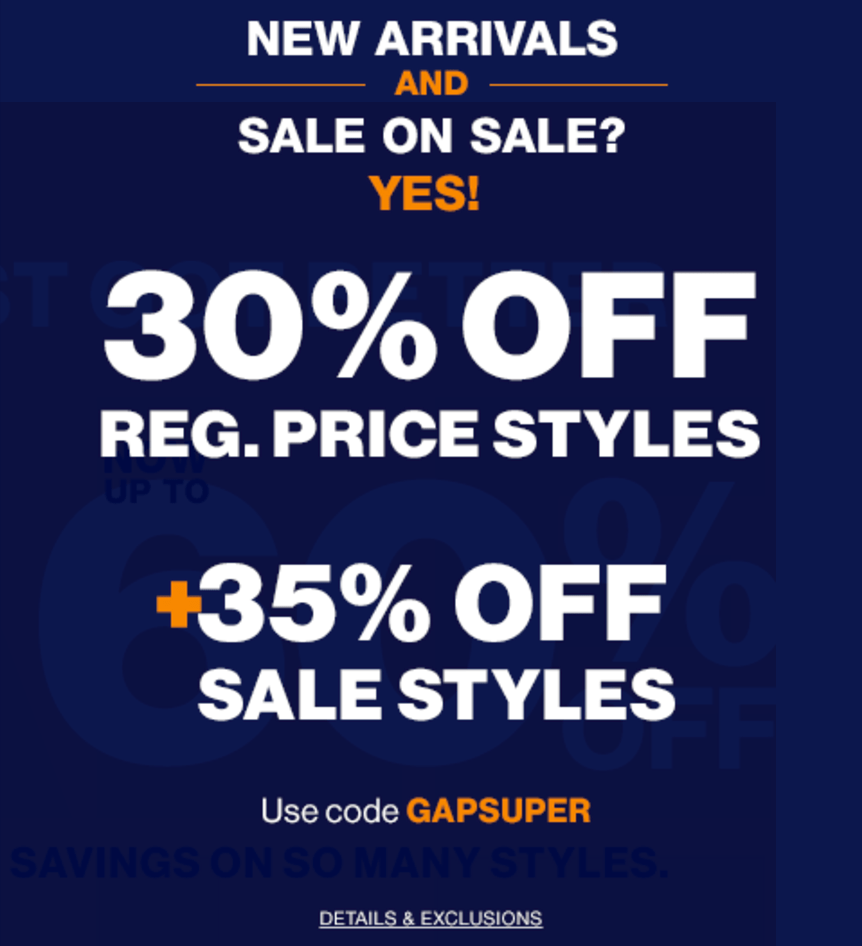 Gap Canada Coupon Code Sale: Save 30% Off Regular Price Styles   An
