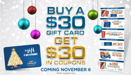 Landmark Cinemas: Buy $30 Gift Card & Get $30 in Coupons - Canadian ...