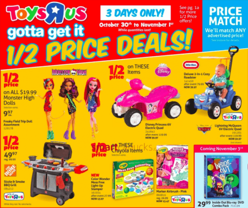 Toys R Us Canada Sale: Half-Price Toys Deals Until November 1st ...