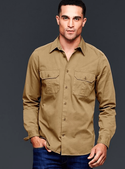 gap-mens-herringbone-shirt