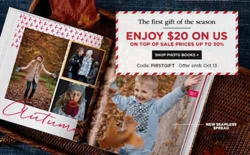 Shutterfly Canada Thanksgiving Promotion: Get $20 FREE This Weekend ...