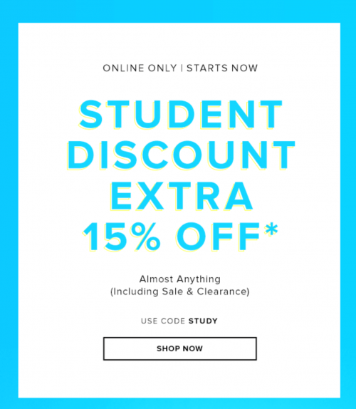 abercrombie and fitch student discount code