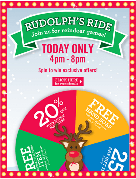Bath Body Works Canada Deals: Rudolph s Ride Event Today 4PM to 8PM