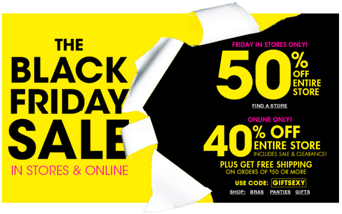 La Senza Canada Black Friday 2015 Sale: 50% Off Entire Store, 40% Off