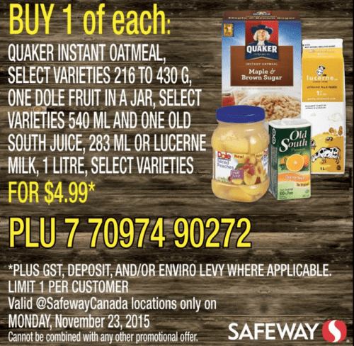 Safeway Canada Monday Deal of the Day