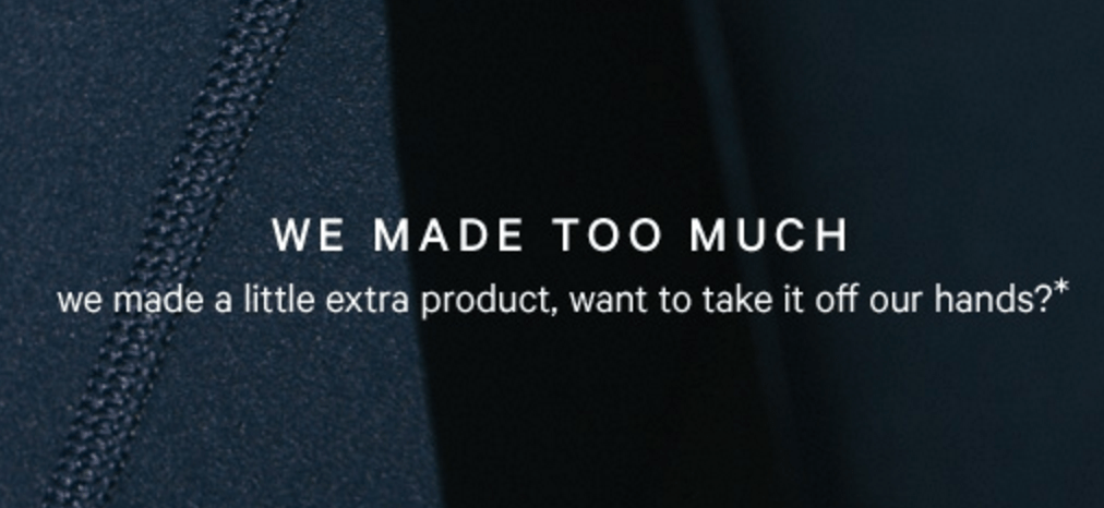 Lululemon Canada 'We Made Too Much 
