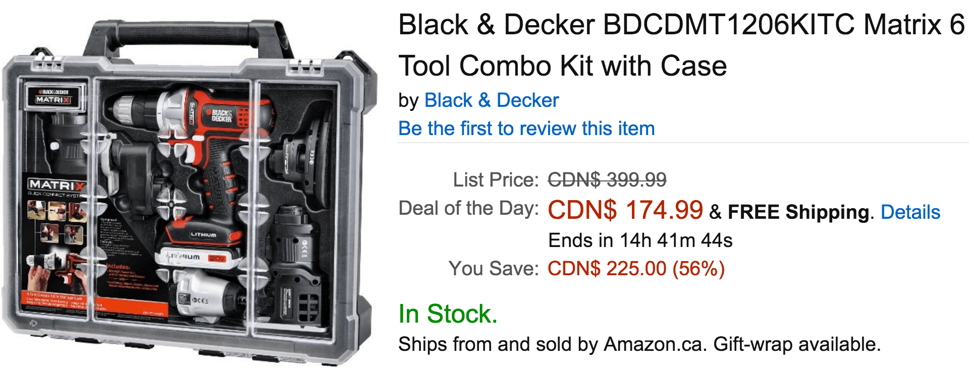 Deal of the Day: Black & Decker Matrix 6 Tool Combo Kit