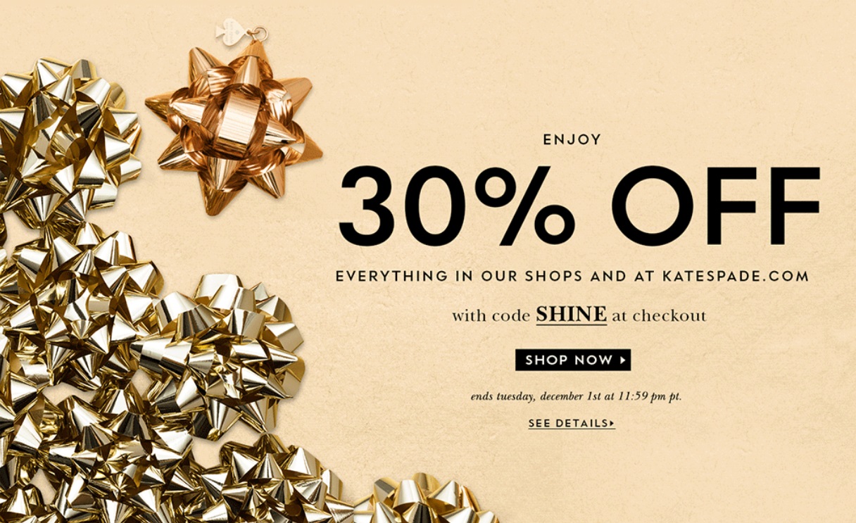 Kate Spade Canada Cyber Monday 2015 Deals: Save 30% Off Entire Site with Promo  Code - Canadian Freebies, Coupons, Deals, Bargains, Flyers, Contests Canada  Canadian Freebies, Coupons, Deals, Bargains, Flyers, Contests Canada