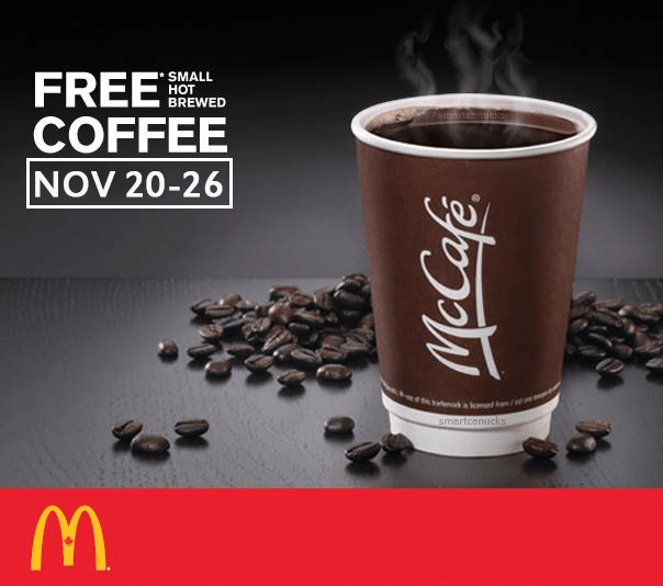 mcdonalds free coffee 2015 sc