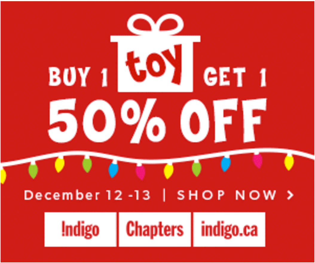 Indigo Canada Toys Offers: Buy 1 Toy, Get 1 50% Off! & More Offers ...