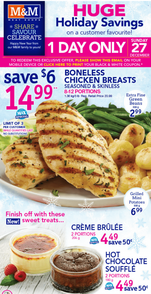 M&M Meat Shops Canada Offers: Save $6 On Boneless Chicken Breasts with ...