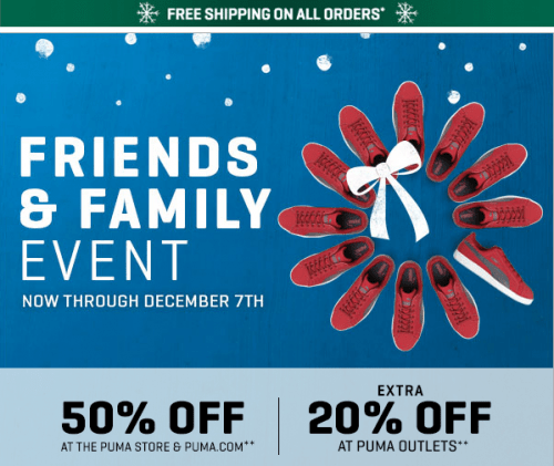 puma friends and family coupon code