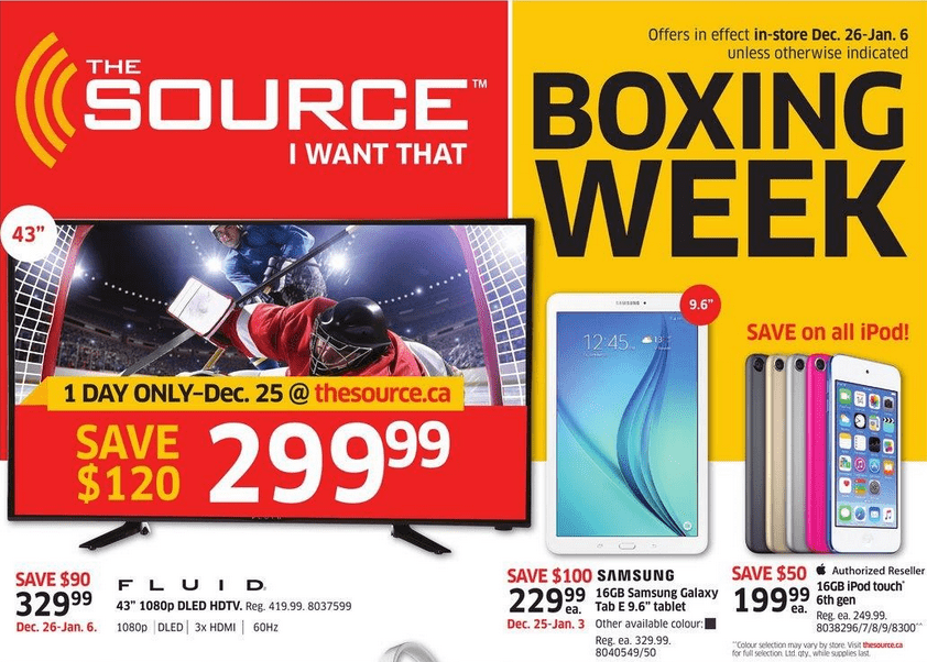 The Source Canada Boxing Day 2015 Deals & Flyer Sneak Peek 