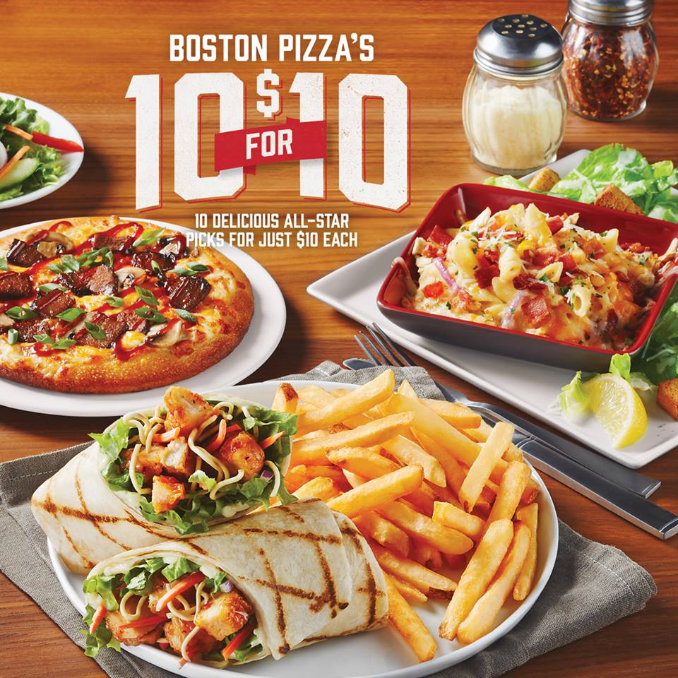 Boston Pizza Canada Deals 10 Great Options For Only 10 Canadian   BP 