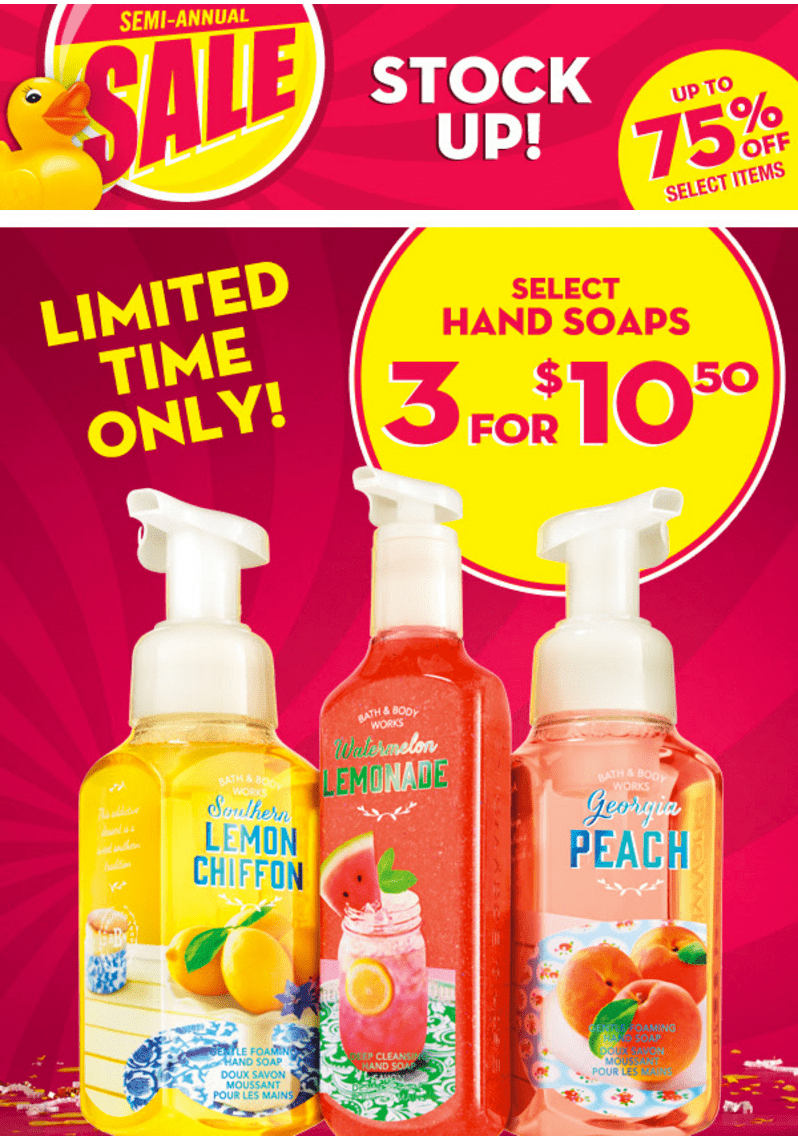 Bath Body Works Canada Semi Annual Sale Save Up To 75 Off Select 