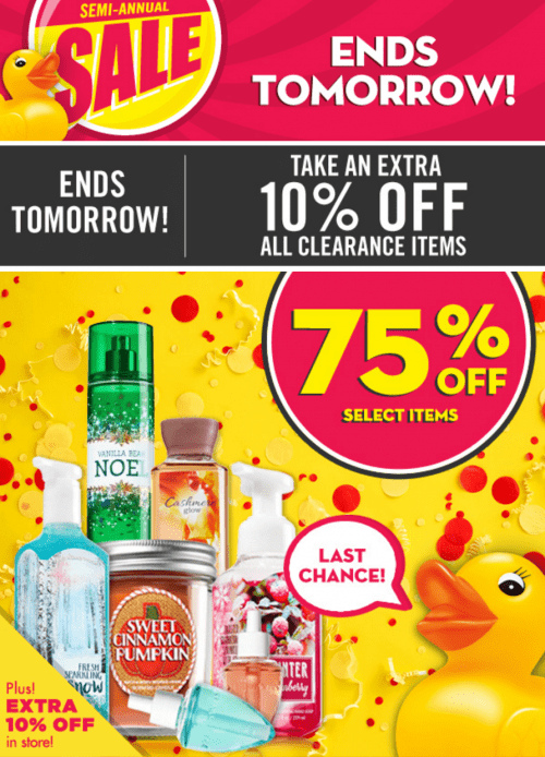 Big Clearnce Bath & Body Works Canada Semi-Annual Sale