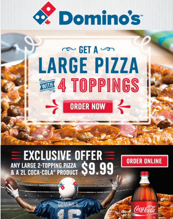 dominos cupons
