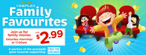 Family Favourites Cineplex Deals