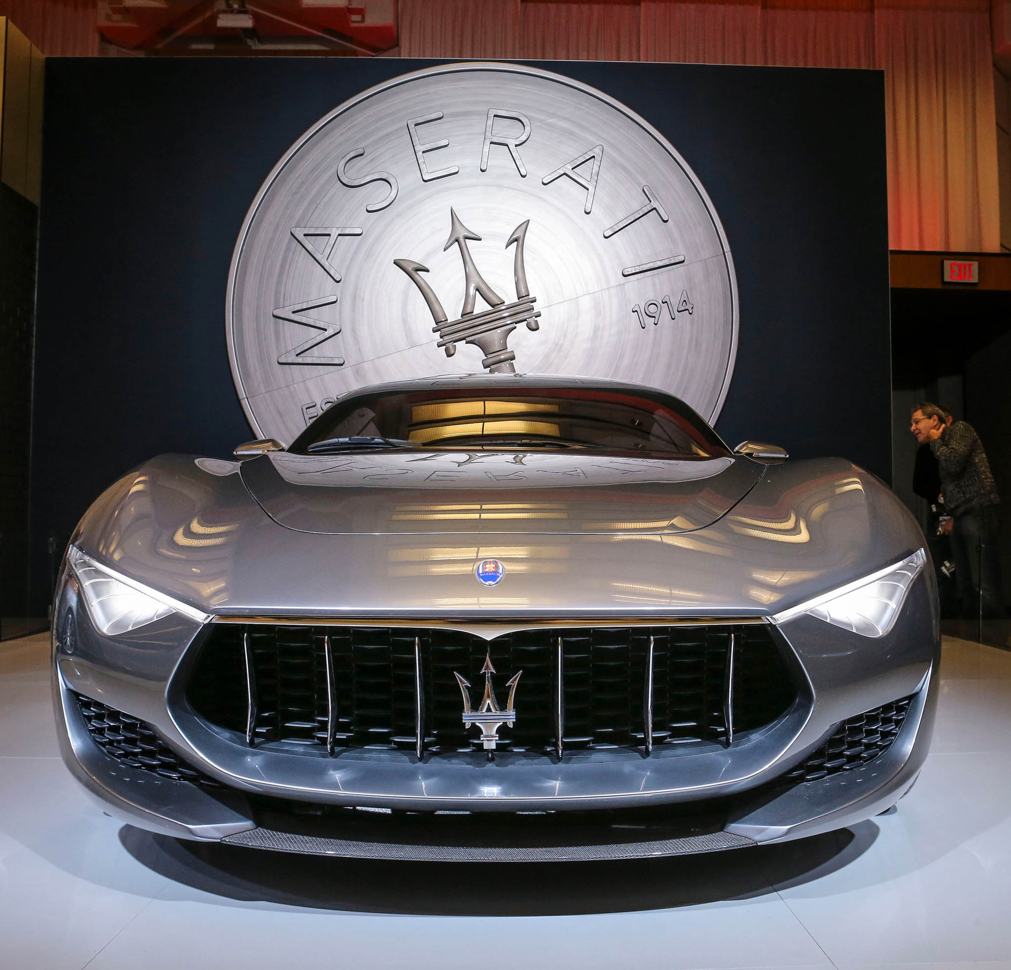 TORONTO, ON- FEBRUARY 17 - The Maserati Alfieri Concept came to the show. AutoExotica brings super luxury cars to the 2015 edition of the Canadian International AutoShow (CIAS) in Toronto it's bright and warm. February 17, 2015