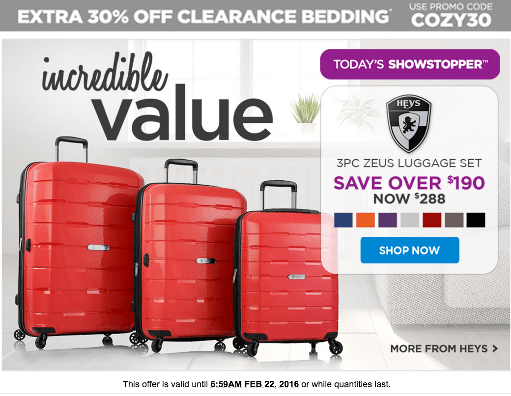 heys luggage sets clearance