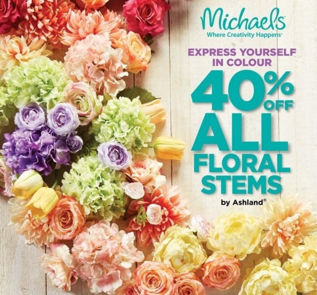 Michaels Canada Weekly Coupons Save 30 Off 1 Regular Price Item And 40