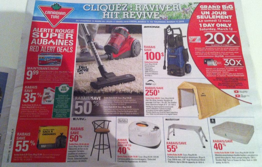 Canadian Tire flyer 20x