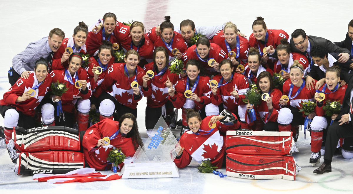 At the Winter Olympics in Sochi, Canadian women beat the USA 3-2 in overtime in the women's hockey final at the Bolshoy arena.
