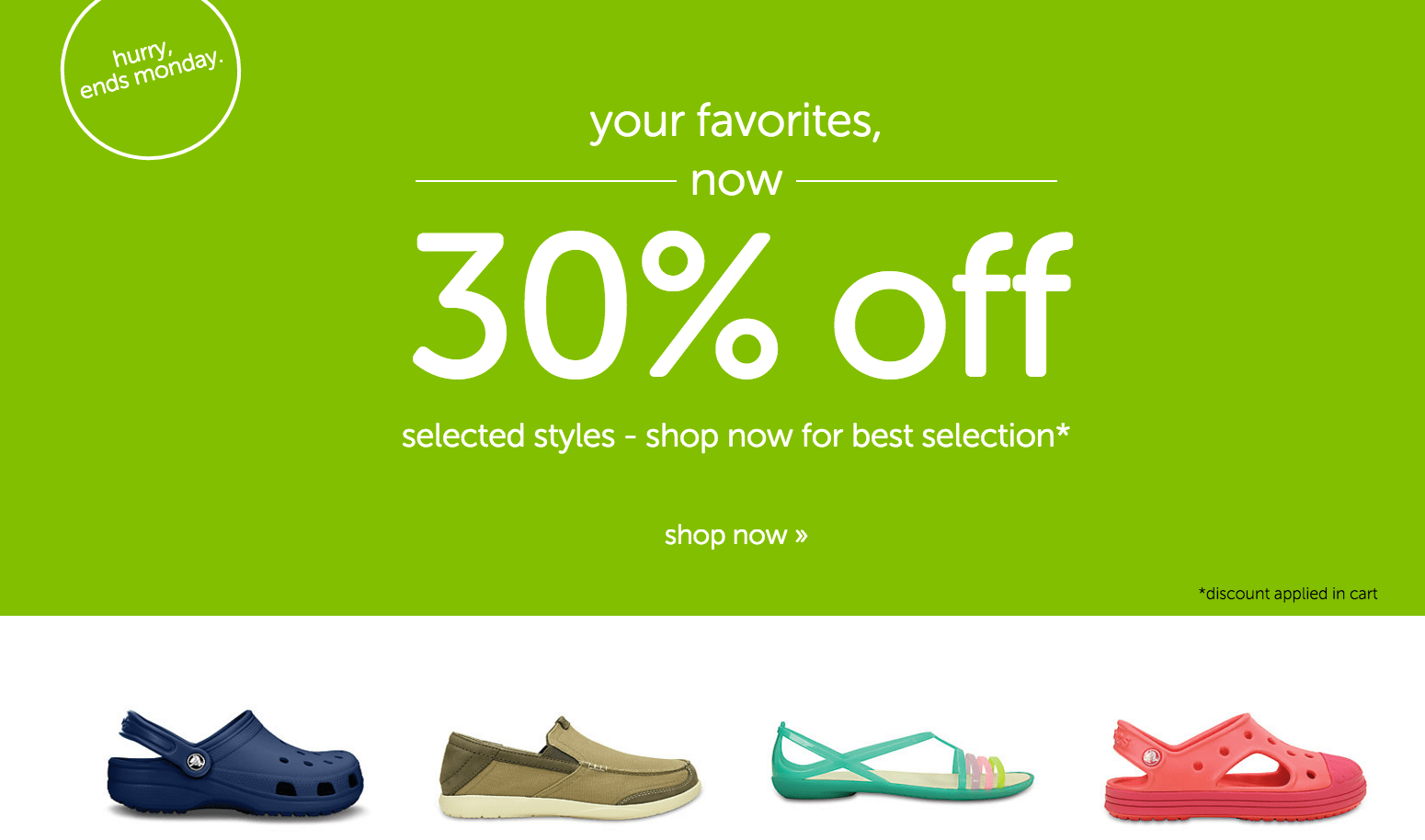 crocs online coupon