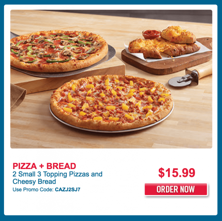 Domino’s Pizza Canada Promo Code Offers Get Small 3 Topping Pizzas and