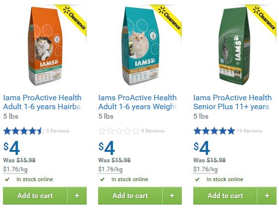 Walmart Canada Iams Dry Cat Food 5lb Bags Only 4 Canadian Freebies