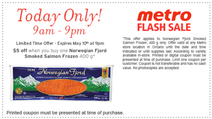 Metro Canada Flash Sale Coupon