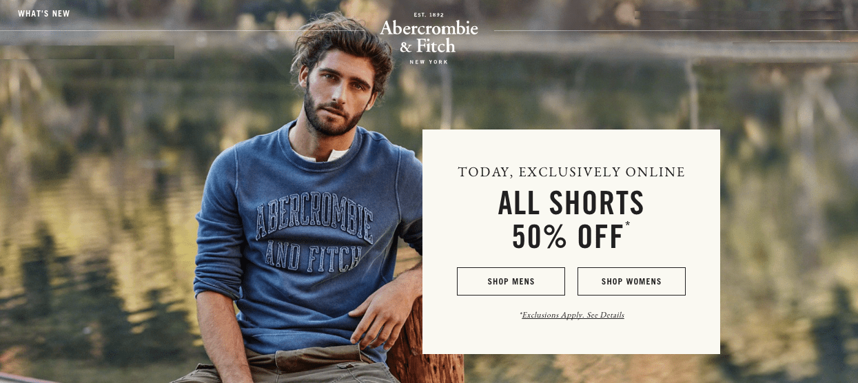 Abercrombie Canada Flash Sale: Save 50% Off All Shorts Today Only ...