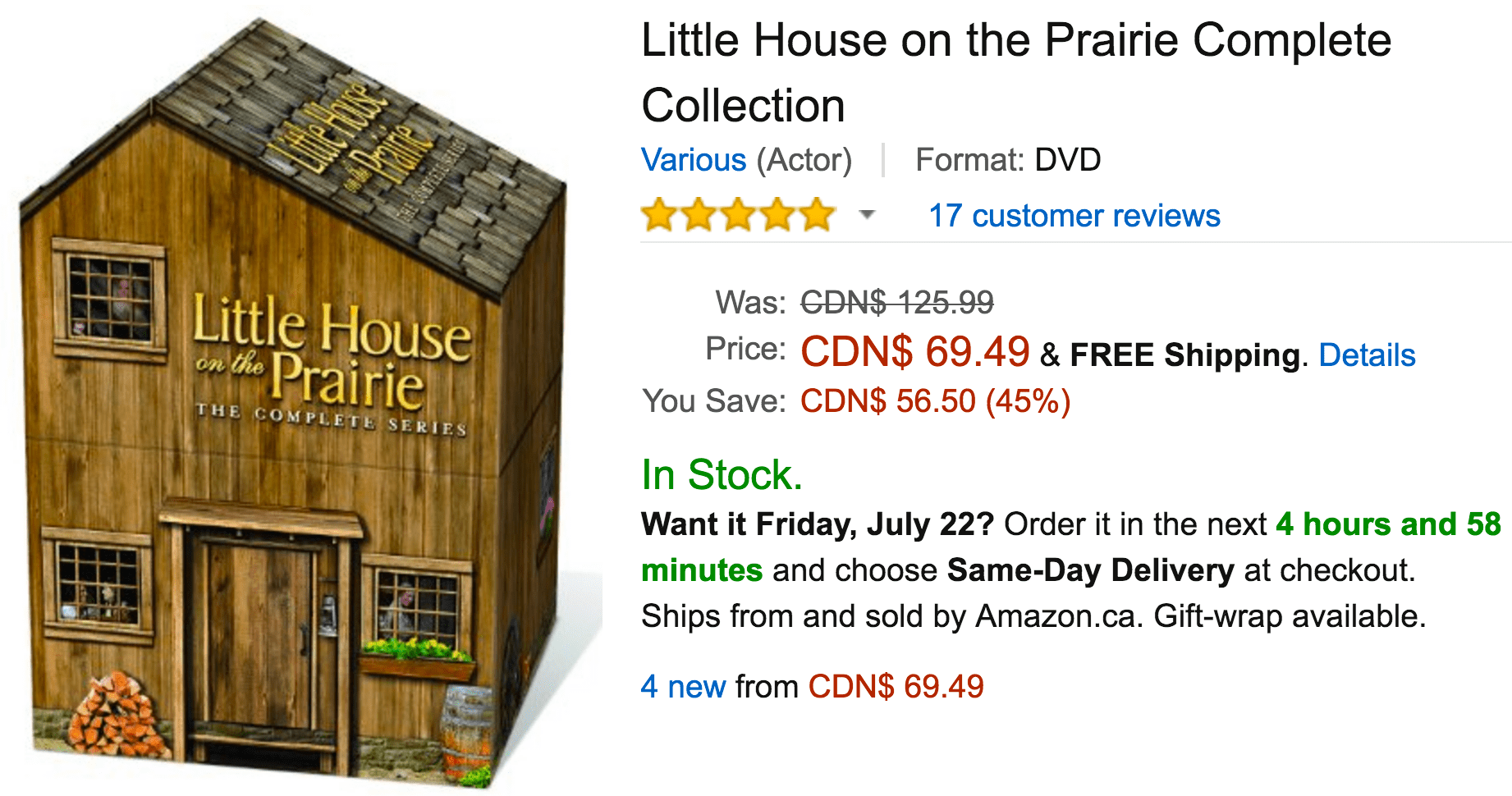 best price on little house on the prairie complete series