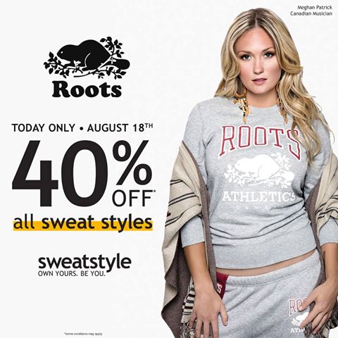 roots canada hot customers sweatpants pair today