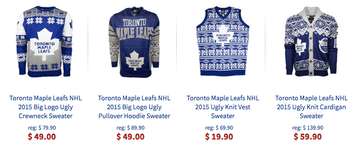 toronto maple leafs ugly jersey