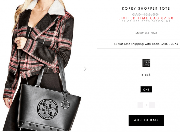 Guess Canada Labour Day Sale Save 30 to 50 Off Entire Site + 5 Flat