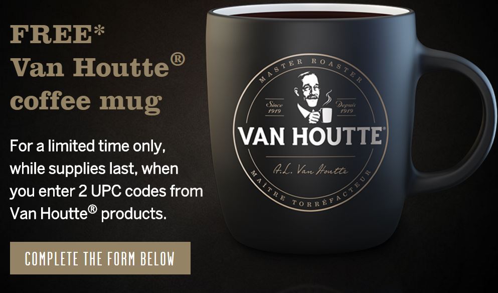 Van Houtte Free Coffee Ceramic Mug Offer *Two Per Household* - Canadian