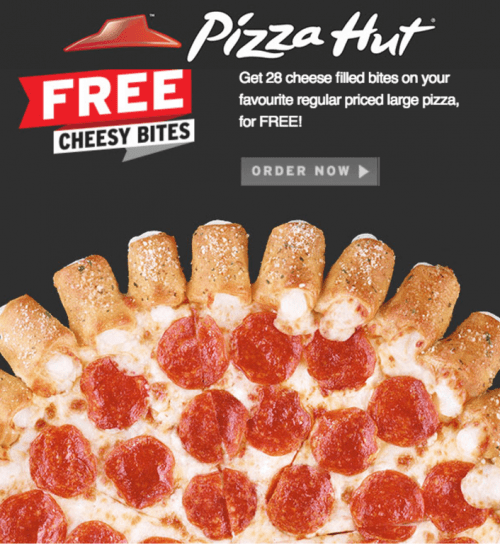 Pizza Hut Canada Offers FREE 28 Cheese Filled Bites on Your Favourite