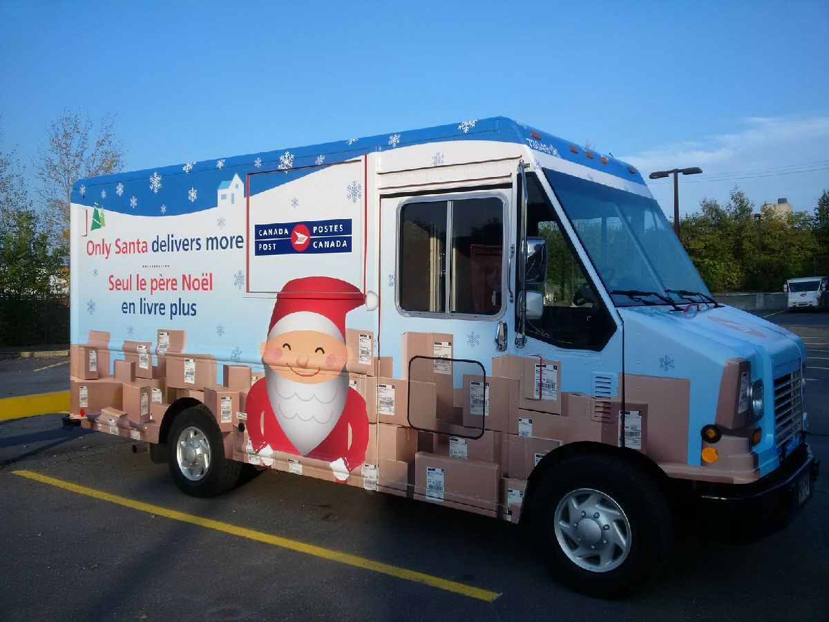 Canada Post Holiday Mailing Truck Christmas Deliveries