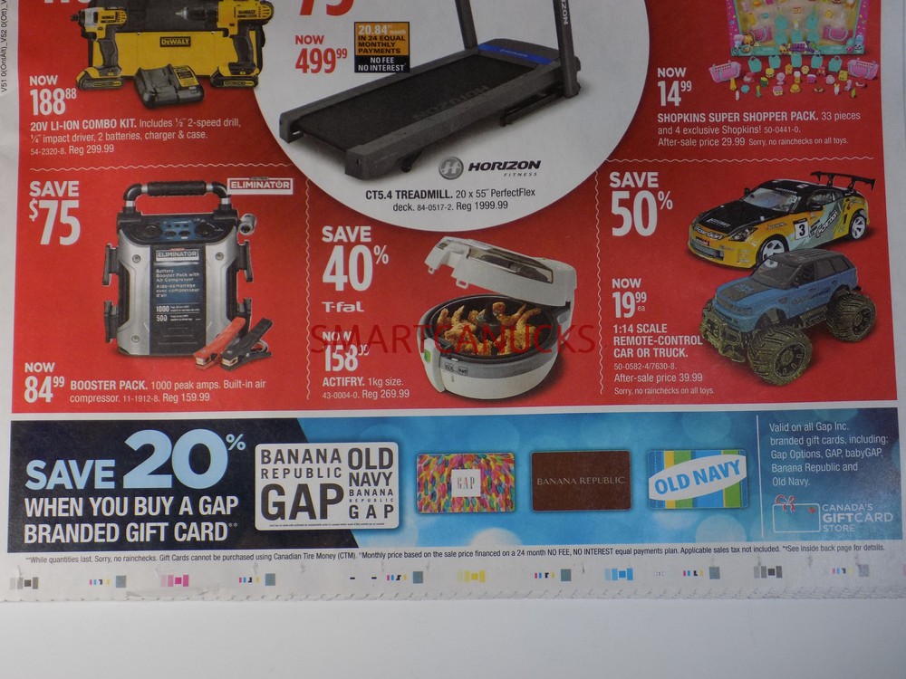 Canadian Tire Black Friday Deal Save 20 on Old Navy & Gap Gift Cards