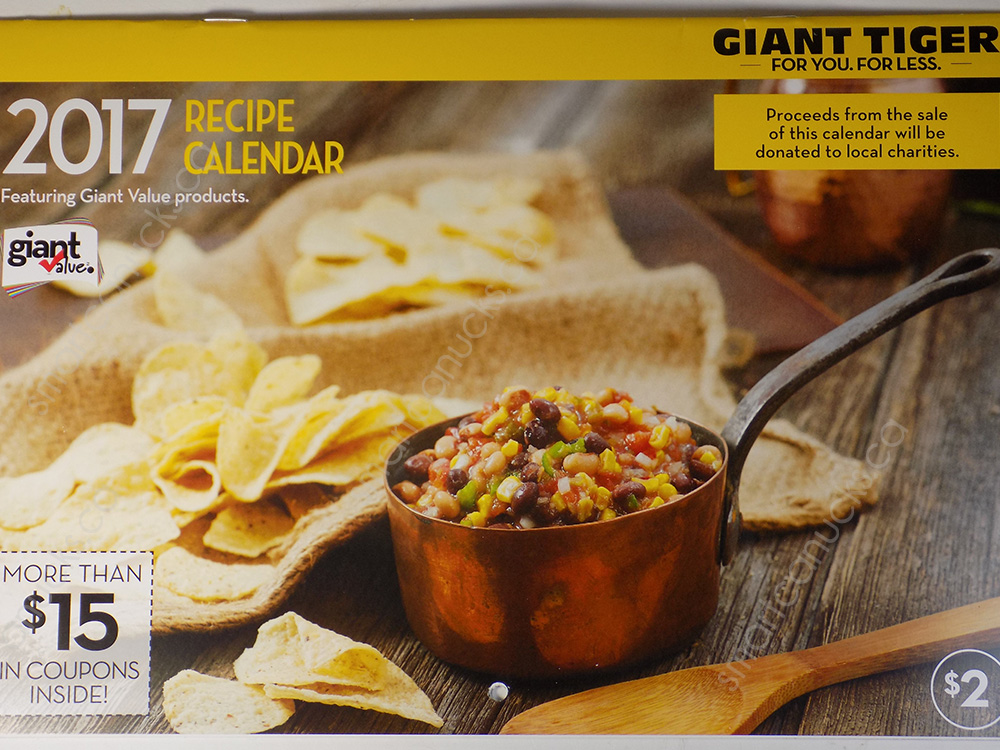 Giant Tiger Calendar with Giant Value Coupon 2016