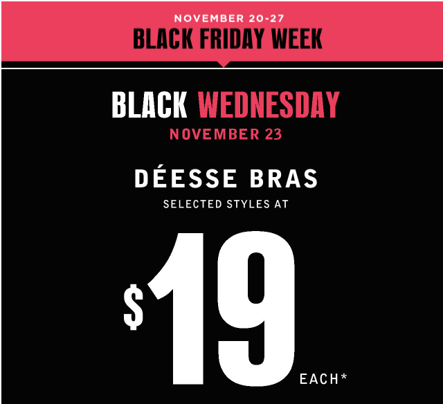 Addition Elle Canada Black Friday 2016 Week: Get Select Deesse Bras For $19  Each, Today Only - Canadian Freebies, Coupons, Deals, Bargains, Flyers,  Contests Canada Canadian Freebies, Coupons, Deals, Bargains, Flyers,  Contests Canada