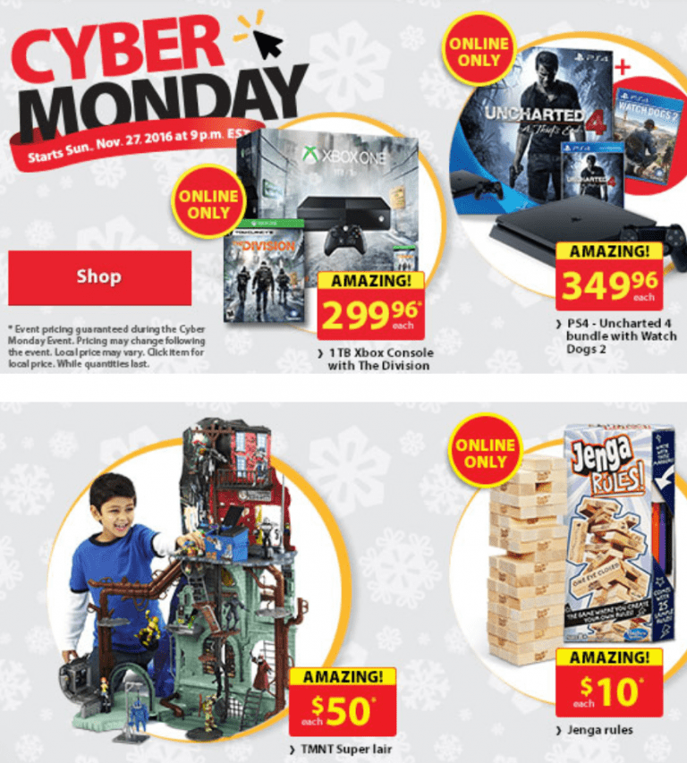Walmart Canada Cyber Monday 2016 Online Sale Big Savings on Many Items