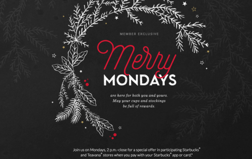 Starbucks Canada Merry Mondays Offers at Smartcanucks.ca