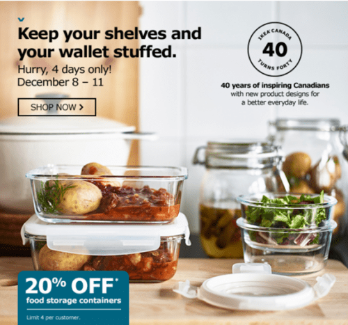 IKEA Canada Holiday Offers