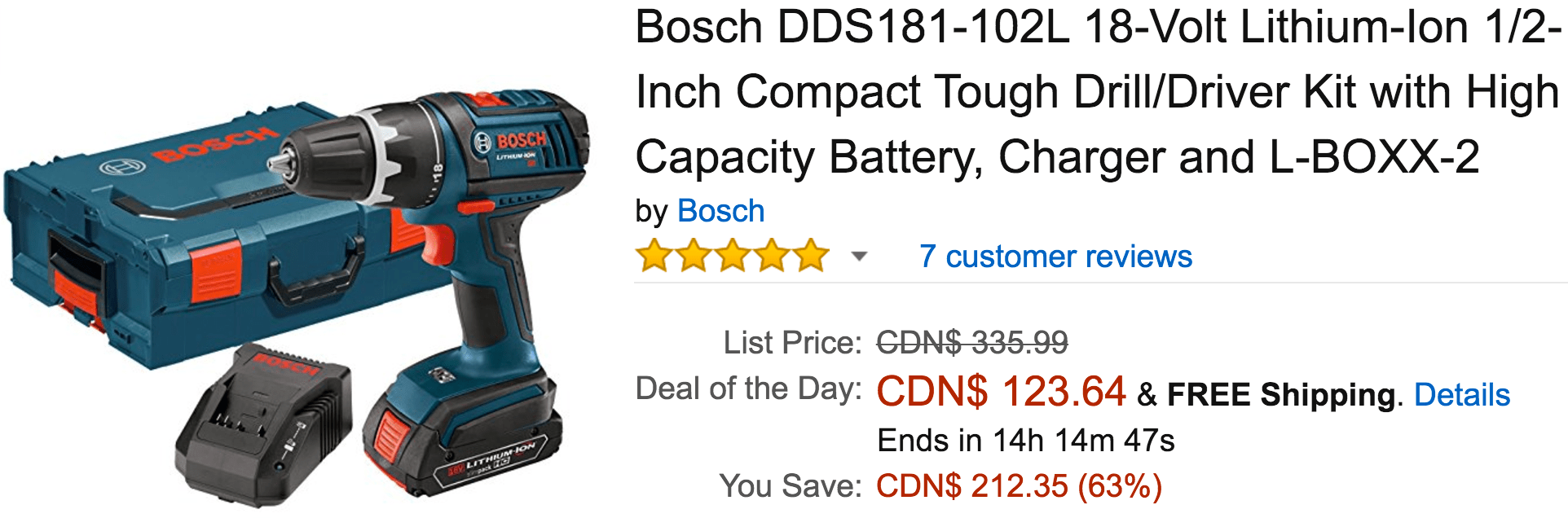 Amazon Canada Deals Of The Day Save 63 On Bosch Tools 40 Off