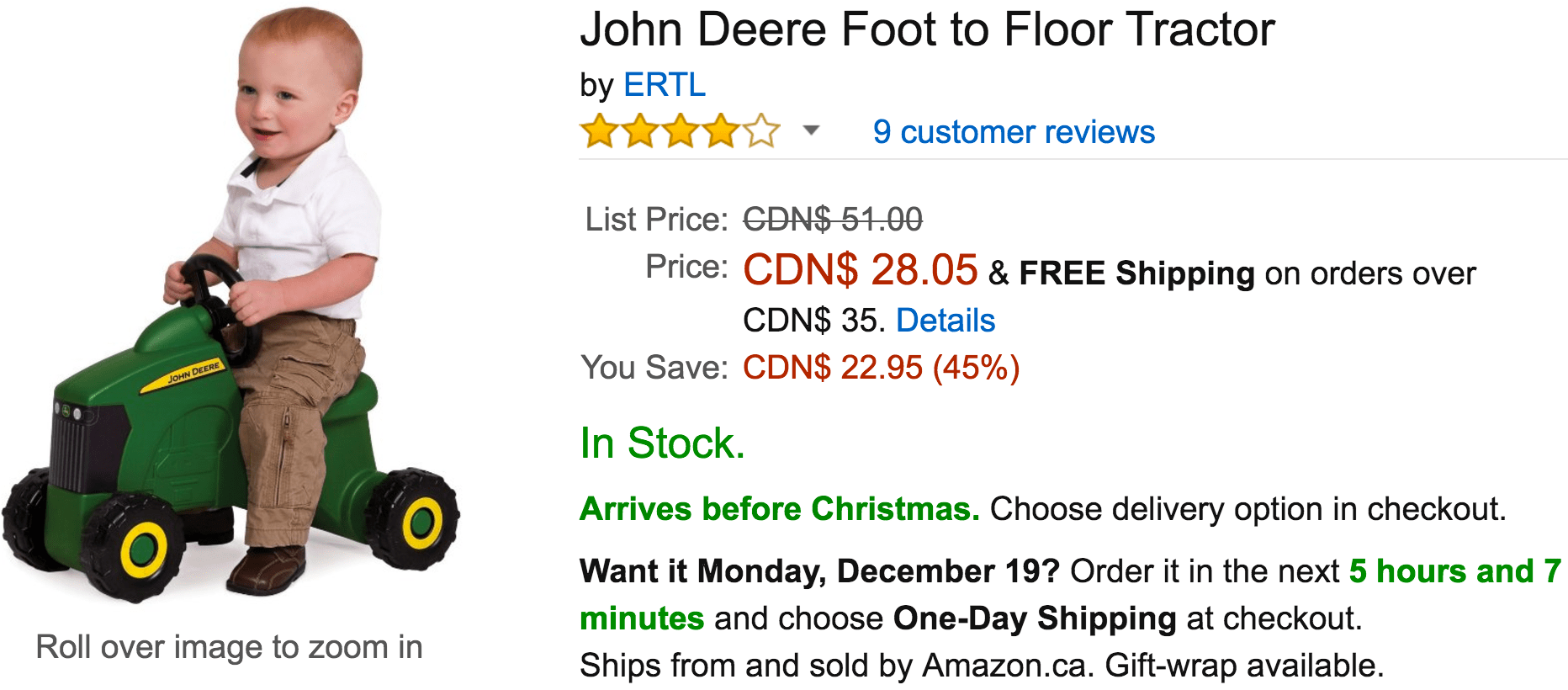 john deere foot to floor tractor