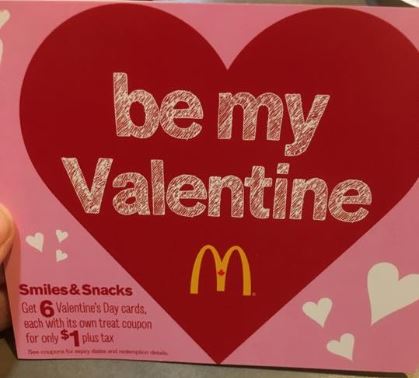 McDonalds Valentine Coupon Booklet 2017